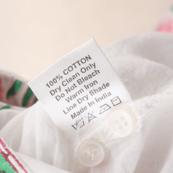 VICTORIA DUNN Cotton Floral Shirt Dress Pink & Green Size S - Picture 7 of 7